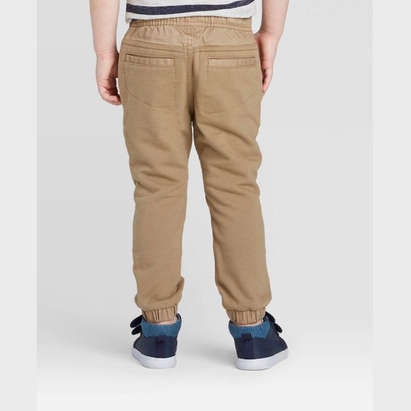 NWOT Cat & Jack Tan Boys' Knit Chino Jogger Pants - Picture 2 of 7